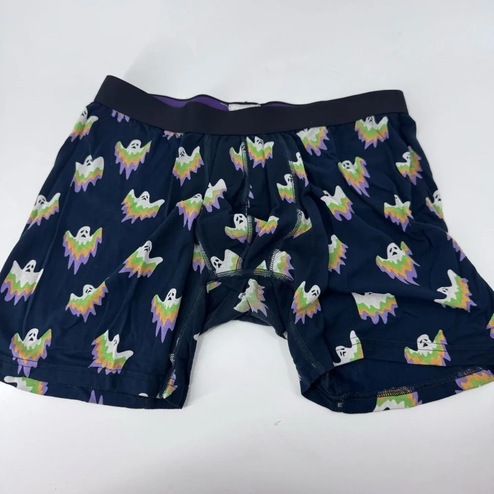 MeUndies Ghost Print Boxer Briefs - Black and‎ Multicolor